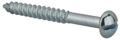Value Collection - #12, 2" Length Under Head, Slotted Drive, Round Head Wood Screw - Zinc Plated Steel, Grade 2 - Eagle Tool & Supply