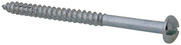 Value Collection - #12, 3" Length Under Head, Slotted Drive, Round Head Wood Screw - Zinc Plated Steel, Grade 2 - Eagle Tool & Supply