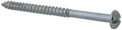 Value Collection - #12, 3" Length Under Head, Slotted Drive, Round Head Wood Screw - Zinc Plated Steel, Grade 2 - Eagle Tool & Supply