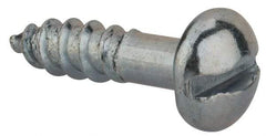 Value Collection - #14, 1" Length Under Head, Slotted Drive, Round Head Wood Screw - Zinc Plated Steel, Grade 2 - Eagle Tool & Supply