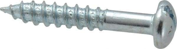 Value Collection - #14, 1-1/2" Length Under Head, Slotted Drive, Round Head Wood Screw - Zinc Plated Steel, Grade 2 - Eagle Tool & Supply