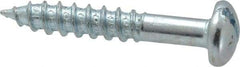 Value Collection - #14, 1-1/2" Length Under Head, Slotted Drive, Round Head Wood Screw - Zinc Plated Steel, Grade 2 - Eagle Tool & Supply