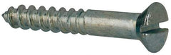 Value Collection - #4, 3/4" Length Under Head, Slotted Drive, Oval Head Wood Screw - ASME B18.6.1, Zinc Plated Steel, Grade 2 - Eagle Tool & Supply