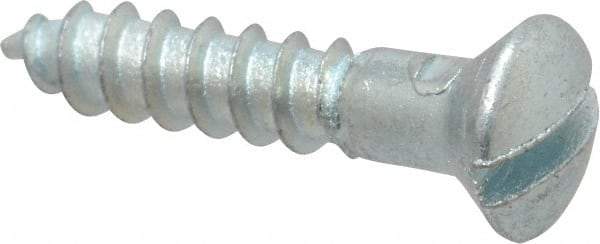 Value Collection - #6, 3/4" Length Under Head, Slotted Drive, Oval Head Wood Screw - ASME B18.6.1, Zinc Plated Steel, Grade 2 - Eagle Tool & Supply