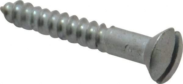 Value Collection - #6, 1" Length Under Head, Slotted Drive, Oval Head Wood Screw - ASME B18.6.1, Zinc Plated Steel, Grade 2 - Eagle Tool & Supply
