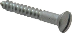 Value Collection - #6, 1" Length Under Head, Slotted Drive, Oval Head Wood Screw - ASME B18.6.1, Zinc Plated Steel, Grade 2 - Eagle Tool & Supply