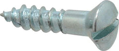 Value Collection - #8, 3/4" Length Under Head, Slotted Drive, Oval Head Wood Screw - ASME B18.6.1, Zinc Plated Steel, Grade 2 - Eagle Tool & Supply