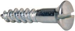 Value Collection - #10, 1" Length Under Head, Slotted Drive, Oval Head Wood Screw - ASME B18.6.1, Zinc Plated Steel, Grade 2 - Eagle Tool & Supply