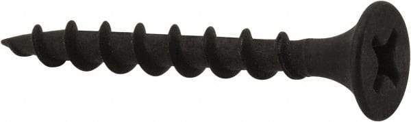 Value Collection - #6, 1-1/4" OAL, Phillips Drive Bugle Head, Steel Drywall Screws - Black Phosphate Finish, Grade 2 - Eagle Tool & Supply