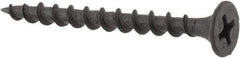 Value Collection - #6, 1-5/8" OAL, Phillips Drive Bugle Head, Steel Drywall Screws - Black Phosphate Finish, Grade 2 - Eagle Tool & Supply