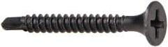 Value Collection - #6, 1-1/4" OAL, Phillips Drive Bugle Head, Steel Drywall Screws - Black Phosphate Finish, Grade 2 - Eagle Tool & Supply