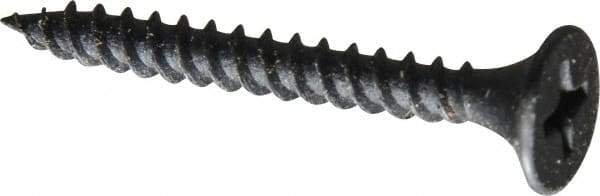 Value Collection - #6, 1-5/8" OAL, Phillips Drive Bugle Head, Steel Drywall Screws - Black Phosphate Finish, Grade 2 - Eagle Tool & Supply
