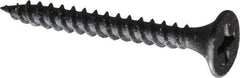 Value Collection - #6, 1-5/8" OAL, Phillips Drive Bugle Head, Steel Drywall Screws - Black Phosphate Finish, Grade 2 - Eagle Tool & Supply