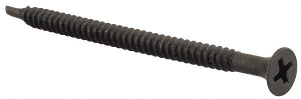 Value Collection - #8, 2-5/8" OAL, Phillips Drive Bugle Head, Steel Drywall Screws - Black Phosphate Finish, Grade 2 - Eagle Tool & Supply