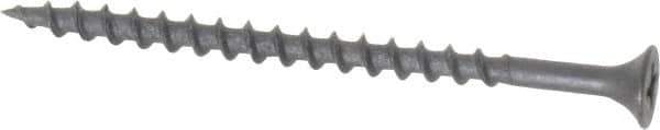 Value Collection - #7, 2-1/2" OAL, Phillips Drive Bugle Head Wood Screw - Black Phosphate Finish Steel, Grade 2 - Eagle Tool & Supply