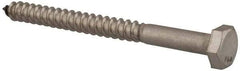 Value Collection - 1/4" Screw, 3" Length Under Head, Stainless Steel, Hex Head Lag Screw - Grade 18-8, Uncoated - Eagle Tool & Supply