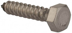 Value Collection - 5/16" Screw, 1-1/2" Length Under Head, Stainless Steel, Hex Head Lag Screw - Grade 18-8, Uncoated - Eagle Tool & Supply