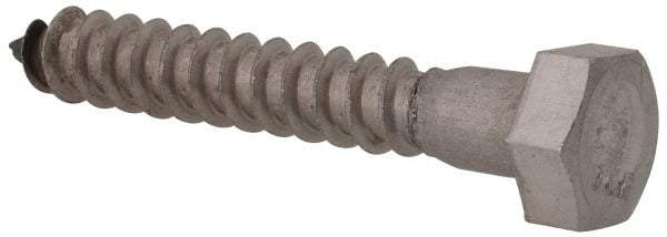 Value Collection - 5/16" Screw, 2" Length Under Head, Stainless Steel, Hex Head Lag Screw - Grade 18-8, Uncoated - Eagle Tool & Supply
