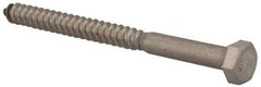 Value Collection - 5/16" Screw, 4" Length Under Head, Stainless Steel, Hex Head Lag Screw - Grade 18-8, Uncoated - Eagle Tool & Supply