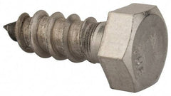 Value Collection - 3/8" Screw, 1" Length Under Head, Stainless Steel, Hex Head Lag Screw - Grade 18-8, Uncoated - Eagle Tool & Supply