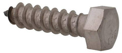 Value Collection - 3/8" Screw, 1-1/2" Length Under Head, Stainless Steel, Hex Head Lag Screw - Grade 18-8, Uncoated - Eagle Tool & Supply