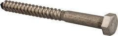 Value Collection - 3/8" Screw, 4" Length Under Head, Stainless Steel, Hex Head Lag Screw - Grade 18-8, Uncoated - Eagle Tool & Supply