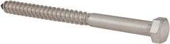 Value Collection - 3/8" Screw, 5" Length Under Head, Stainless Steel, Hex Head Lag Screw - Grade 18-8, Uncoated - Eagle Tool & Supply