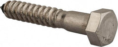 Value Collection - 1/2" Screw, 3" Length Under Head, Stainless Steel, Hex Head Lag Screw - Grade 18-8, Uncoated - Eagle Tool & Supply