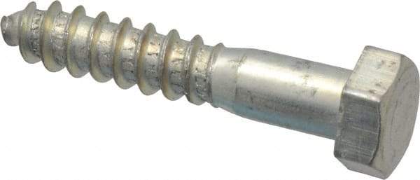 Value Collection - 5/16" Screw, 1-3/4" Length Under Head, Steel, Hex Head Lag Screw - Zinc Plated, Grade 2 - Eagle Tool & Supply