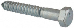 Value Collection - 3/4" Screw, 5" Length Under Head, Steel, Hex Head Lag Screw - Zinc Plated, Grade 2 - Eagle Tool & Supply