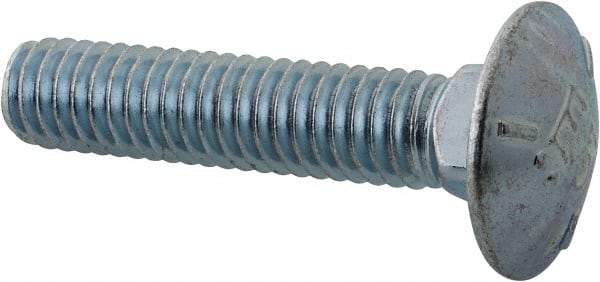 Value Collection - 5/16-18 UNC 1-1/2" Length Under Head, Standard Square Neck, Carriage Bolt - Grade 5 Steel, Zinc Trivalent Chromate Finish - Eagle Tool & Supply