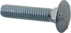 Value Collection - 5/16-18 UNC 1-1/2" Length Under Head, Standard Square Neck, Carriage Bolt - Grade 5 Steel, Zinc Trivalent Chromate Finish - Eagle Tool & Supply