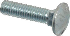 Value Collection - 3/8-16 UNC 1-1/2" Length Under Head, Standard Square Neck, Carriage Bolt - Grade 5 Steel, Zinc-Plated Clear Chromate Finish - Eagle Tool & Supply