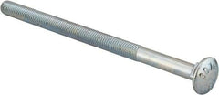 Value Collection - 1/2-13 UNC 8-1/2" Length Under Head, Standard Square Neck, Carriage Bolt - Grade 2 Steel, Zinc-Plated Finish - Eagle Tool & Supply