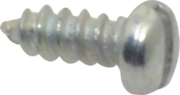 Value Collection - #2 Pan Head Slotted Sheet Metal Screw - Steel, 1/4" Length Under Head, Grade 2 - Eagle Tool & Supply