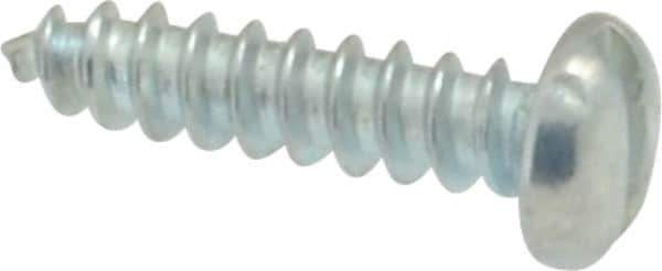 Value Collection - #2 Pan Head Slotted Sheet Metal Screw - Steel, 3/8" Length Under Head, Grade 2 - Eagle Tool & Supply