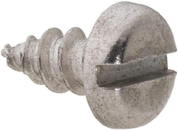 Value Collection - #8 Pan Head Slotted Sheet Metal Screw - Aluminum, 3/8" Length Under Head, ASME B18.6.4 - Eagle Tool & Supply