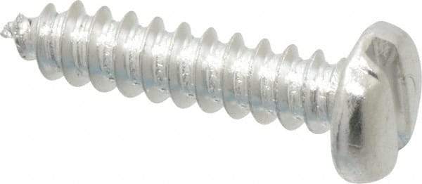 Value Collection - #8 Pan Head Slotted Sheet Metal Screw - Aluminum, 3/4" Length Under Head, ASME B18.6.4 - Eagle Tool & Supply