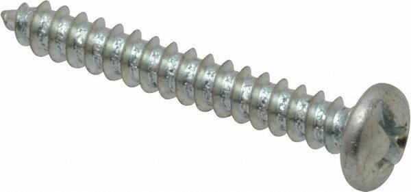Value Collection - #6 Pan Head Slotted Phillips Sheet Metal Screw - Steel, 1" Length Under Head, Grade 2 - Eagle Tool & Supply