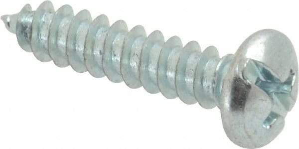 Value Collection - #8 Pan Head Slotted Phillips Sheet Metal Screw - Steel, 3/4" Length Under Head, Grade 2 - Eagle Tool & Supply