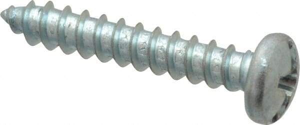 Value Collection - #8 Pan Head Slotted Phillips Sheet Metal Screw - Steel, 1" Length Under Head, Grade 2 - Eagle Tool & Supply