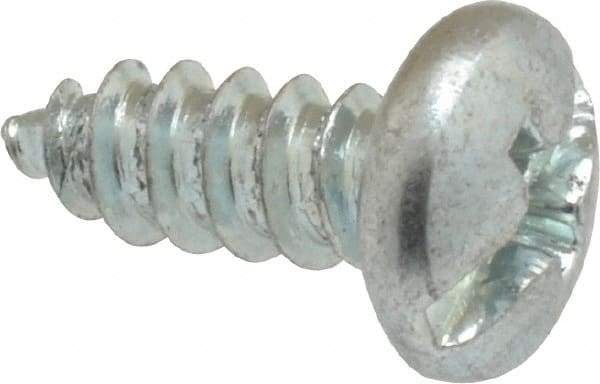 Value Collection - #10 Pan Head Slotted Phillips Sheet Metal Screw - Steel, 1/2" Length Under Head, Grade 2 - Eagle Tool & Supply
