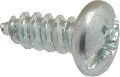 Value Collection - #10 Pan Head Slotted Phillips Sheet Metal Screw - Steel, 1/2" Length Under Head, Grade 2 - Eagle Tool & Supply