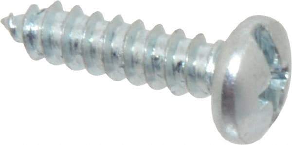 Value Collection - #10 Pan Head Slotted Phillips Sheet Metal Screw - Steel, 3/4" Length Under Head, Grade 2 - Eagle Tool & Supply