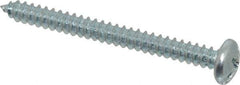 Value Collection - #10 Pan Head Slotted Phillips Sheet Metal Screw - Steel, 2" Length Under Head, Grade 2 - Eagle Tool & Supply