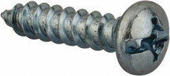 Value Collection - #12 Pan Head Slotted Phillips Sheet Metal Screw - Steel, 1" Length Under Head, Grade 2 - Eagle Tool & Supply