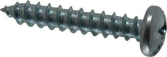Value Collection - #12 Pan Head Slotted Phillips Sheet Metal Screw - Steel, 1-1/4" Length Under Head, Grade 2 - Eagle Tool & Supply