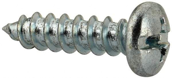 Value Collection - #14 Pan Head Slotted Phillips Sheet Metal Screw - Steel, 1" Length Under Head, Grade 2 - Eagle Tool & Supply