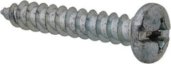 Value Collection - #14 Pan Head Slotted Phillips Sheet Metal Screw - Steel, 1-1/2" Length Under Head, Grade 2 - Eagle Tool & Supply