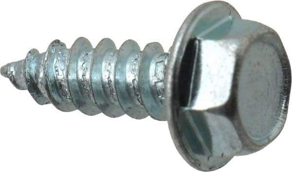 Value Collection - #8 Hex Washer Head Sheet Metal Screw - Steel, 1/2" Length Under Head, Grade 2 - Eagle Tool & Supply